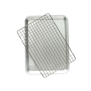 Teglia liscia quarter sheet con griglia antiaderente Occasione Imperdibile