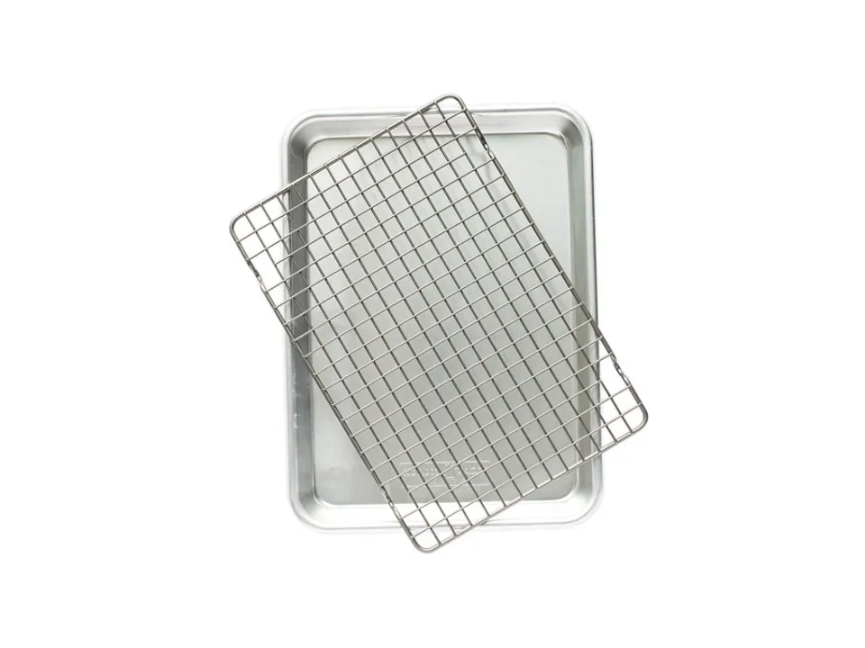 Teglia liscia quarter sheet con griglia antiaderente Occasione Imperdibile