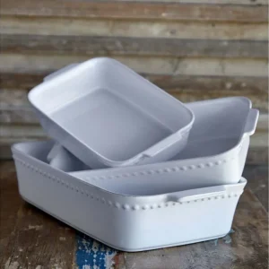 Pearl white, pirofila rettangolare 33 cm Solo Oggi