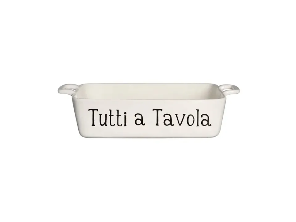 Pirofila tutti a tavola, 26(32)x18 cm Offerta Lampo