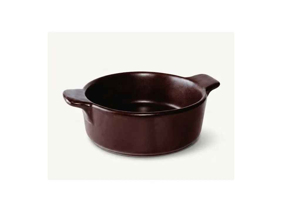 Stoneware, tegame tondo con manici, marrone - ø13x3,9h cm Must-Have