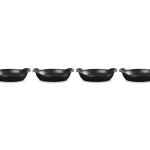 Gourmet, set 4 pirofile ovali in ghisa smaltata 15 cm - nero Compra Oggi Stesso