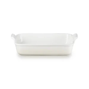 Prezzo Ridotto Tradition, pirofila rettangolare 32 cm in gres vetrificato - meringue