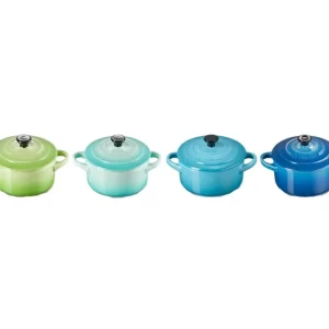 Quantità Limitata Set 4 mini cocotte in gres vetrificato 10 cm - colori assortiti