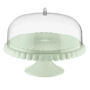 Più Venduto Alzata con campana tiffany, verde malva