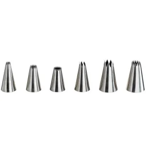 Occasione Set 6 beccucci pasticceria acc.18/10 punta stella øcm2,5x4h