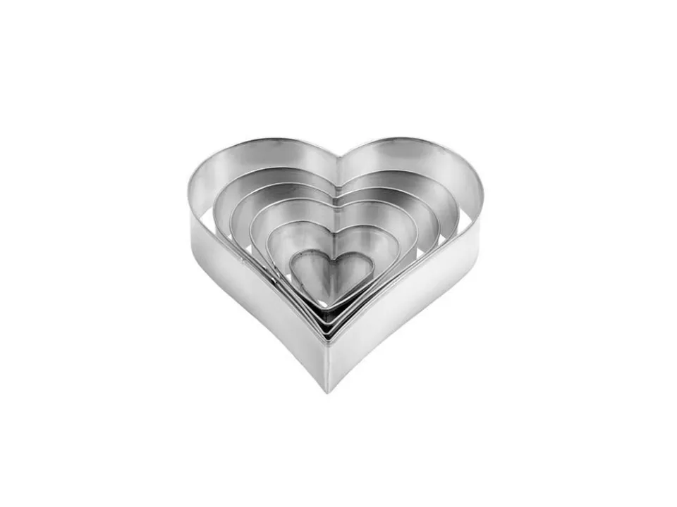 Set tagliabiscotti cuore, set 6 pezzi Affare
