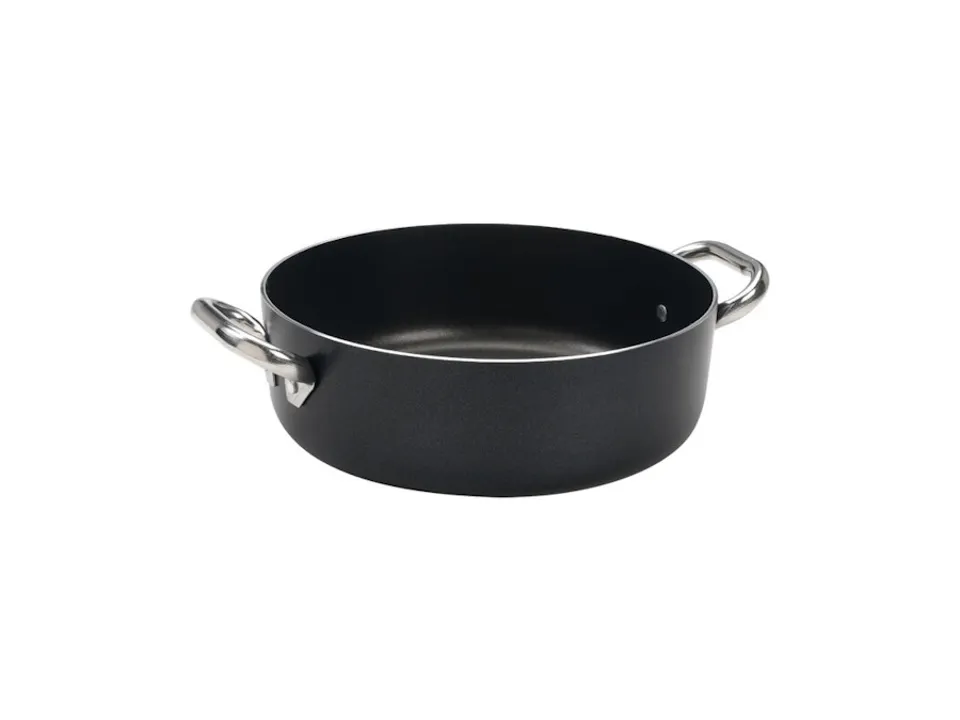 Affare Casseruola antiaderente alblack bassa in alluminio 3mm 2 maniglie - ø40