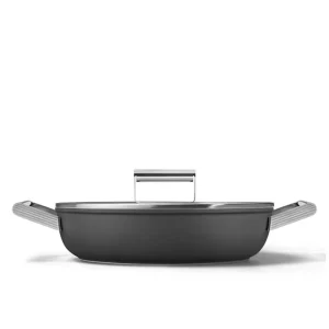 Novità Tegame antiaderente 2 manici con coperchio, 50‘s style, ø 28 cm, nero