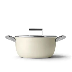 Casseruola antiaderente 2 manici con coperchio, 50‘s style, ø 24 cm, panna Affare