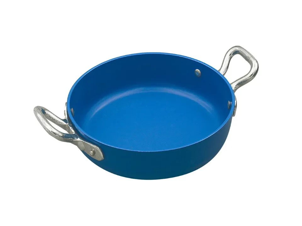 Sconto Tegame 2 manici, antiaderente interno/esterno, alluminio 3 mm, ø 16 cm - blu