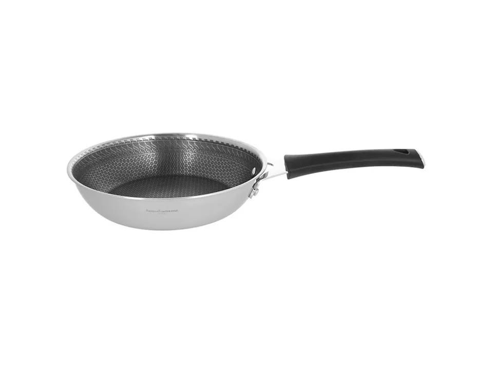Luxury design, padella 1 manico 24 cm in acciaio inox argento Spedito Oggi
