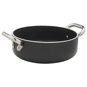 Prezzo Scontato Casseruola antiaderente induzione alblack bassa in alluminio 5mm 2 maniglie - 28 cm