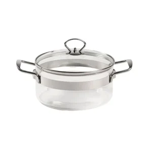Belissam - casseruola in vetro con coperchio 20 cm Professionale
