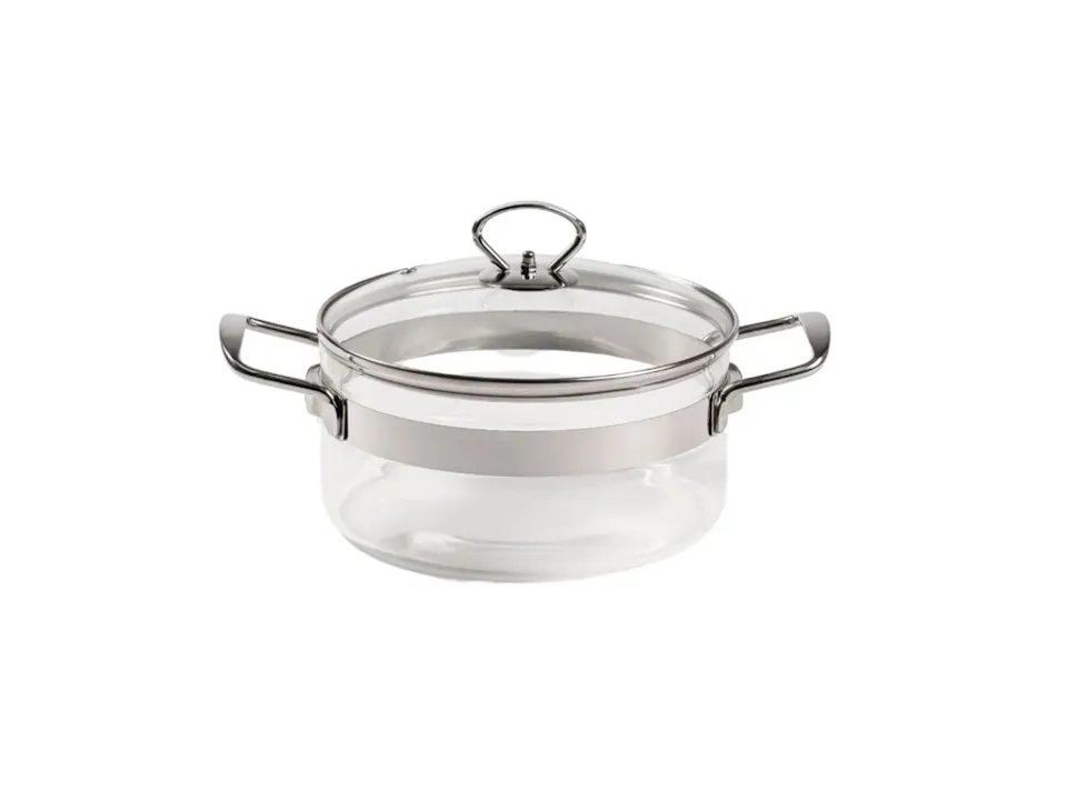 Belissam - casseruola in vetro con coperchio 20 cm Professionale