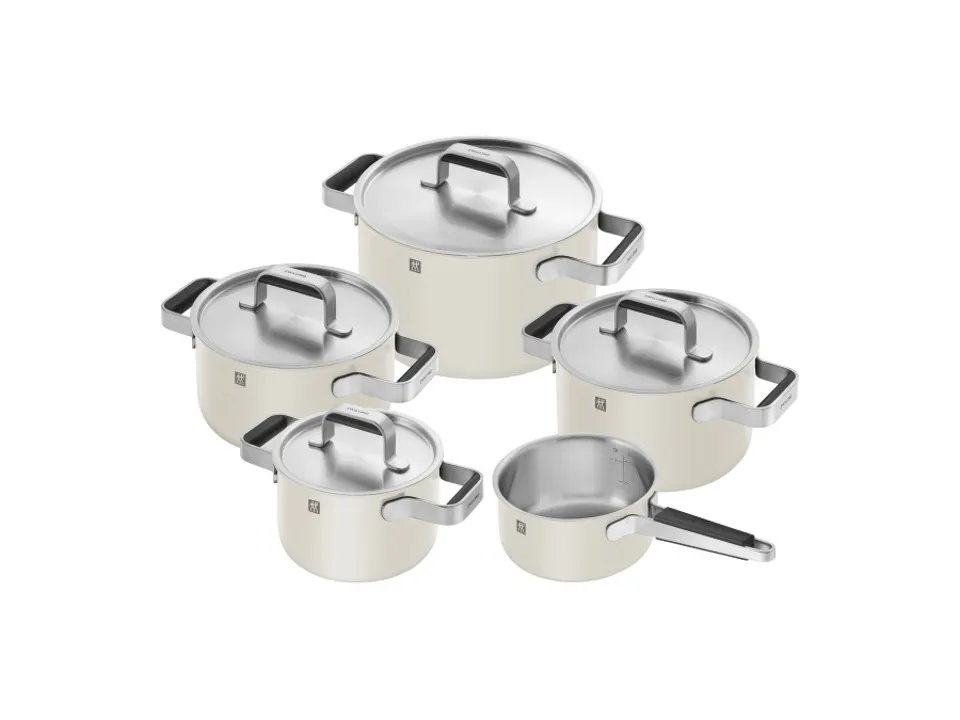 Pure, set di 5 pentole e padelle - avorio Direttamente Dal Produttore