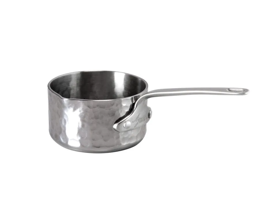 Offerta Casseruolino in aluinox 3ply martellato con beccuccio a dx 1 manico 1907 - ø 09 cm