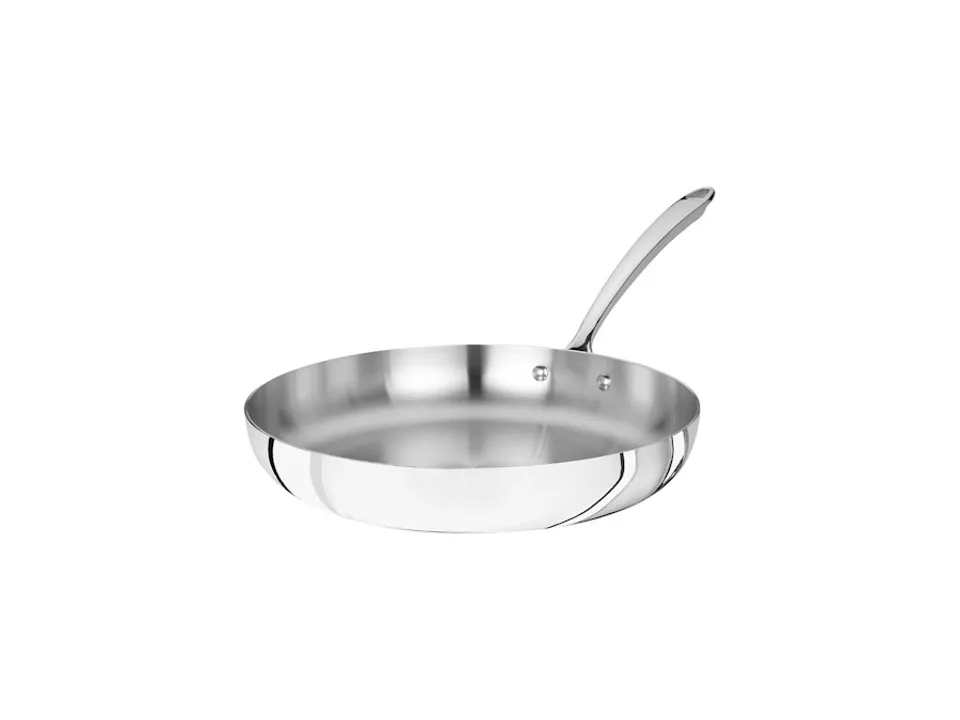 Compra Online Padella induzione 1907 dritta in alluminio e acciaio lucido 1 manico, ø 32 cm