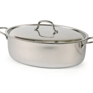 Promozione Casseruola ovale con coperchio inox 38 cm