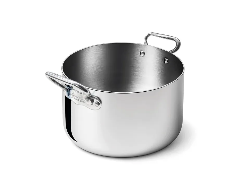 Prezzo Basso Casseruola induzione 1907 alta in alluminio e acciaio lucido 2 maniglie, ø 28 cm