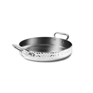 Tegame in aluinox 3ply martellato con 2 maniglie in acciaio inox, ø 24 cm Non Perdere