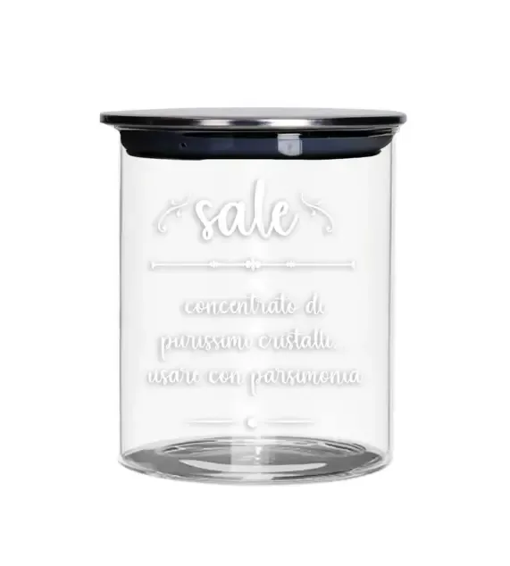 Brandani Barattolo Sale Vetro Tappo Metal Piccolo Prezzo Scontato