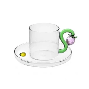 Ichendorf Fruits e Flowers Tazza caffè con piattino Fragola con Coccinella Solo Oggi