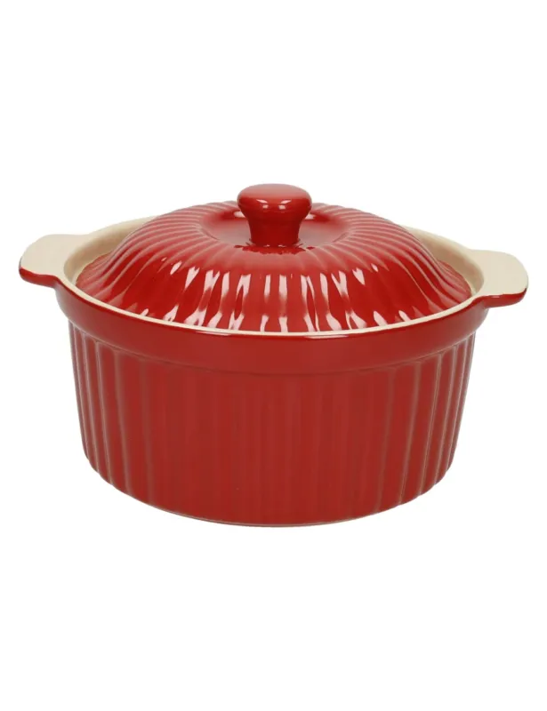 Professionale Brandani Cocotte grande rossa in Stoneware