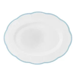 Prezzo Basso Bitossi Home Petalo Piatto portata ovale bordo smerlato Azzurro