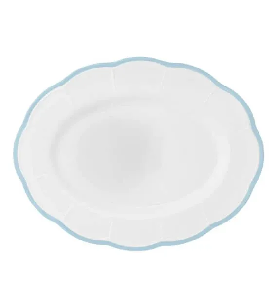 Prezzo Basso Bitossi Home Petalo Piatto portata ovale bordo smerlato Azzurro