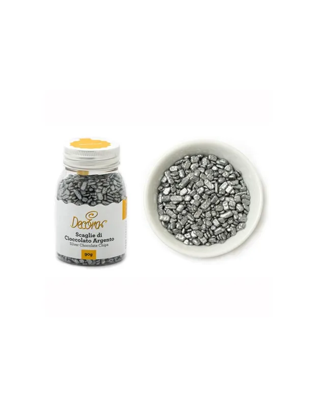 Prezzo Conveniente Decora - Cf 90 g scaglie di cioccolato argento