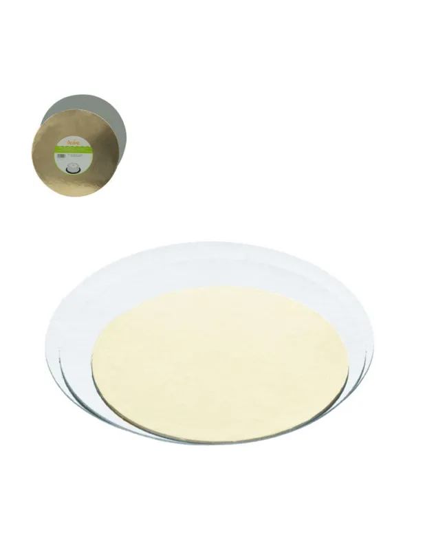 Decora - Sottotorta accoppiato oro e argento diametro 20 cm Occasione Imperdibile