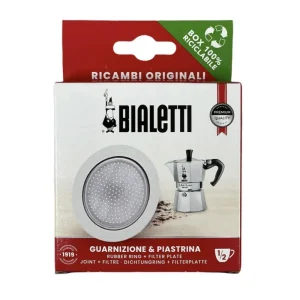 Bialetti Ricambio Originale 1 Guarnizione + 1 Piastrina Alluminio per Moka 1/2 Tazza (La Mokina) Offerta