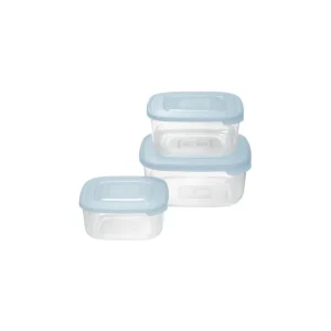 Offerta Del Giorno Tontarelli - Set 3 contenitori frigo box quadrato