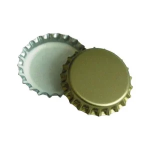 Consegna Rapida Confezione 100 Tappi a Corona Ø 26 mm - Oro per Imbottigliamento