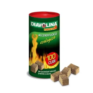 Spedito Oggi Diavolina - Accendifuoco Ecologica pz. 100 cubetti