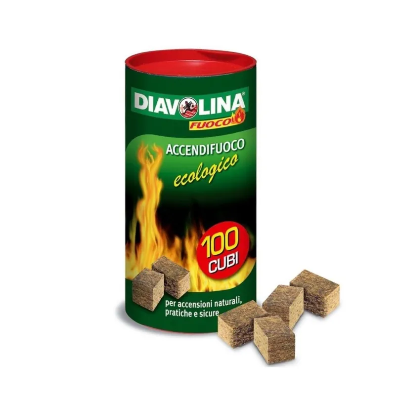 Spedito Oggi Diavolina - Accendifuoco Ecologica pz. 100 cubetti