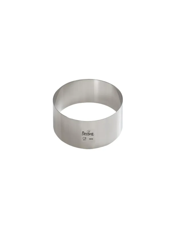Decora - Sagoma per dolci acciaio inox cerchio diametro 5 Popolare