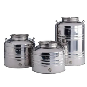 Super Prezzo Sansone - Fusto in acciaio inox per olio da 30 litri con predisposizione