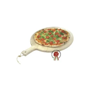 Nuovo Arrivo Meeting - Tagliere rotondo in legno con manico da 34 cm il Mangiapizza