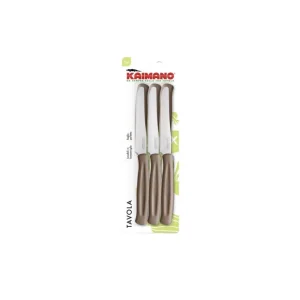 Occasione Imperdibile Kaimano - Coltelli da tavola con manico in plastica 6 pz marrone