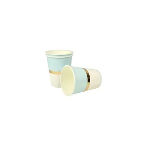 Givi Italia - Bicchiere di carta baby chic azzurro 8 pezzi 250 ml Occasione