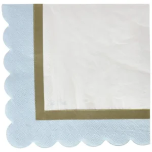 GIVI Italia - Cf.16 Tovaglioli con Smerlo Baby Chic Azzurro cm 33x33 Spedizione Espresso