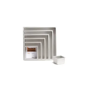 Decora - Teglia Quadrata Professionale in Alluminio Anodizzato 25x25xh7,5cm Affare
