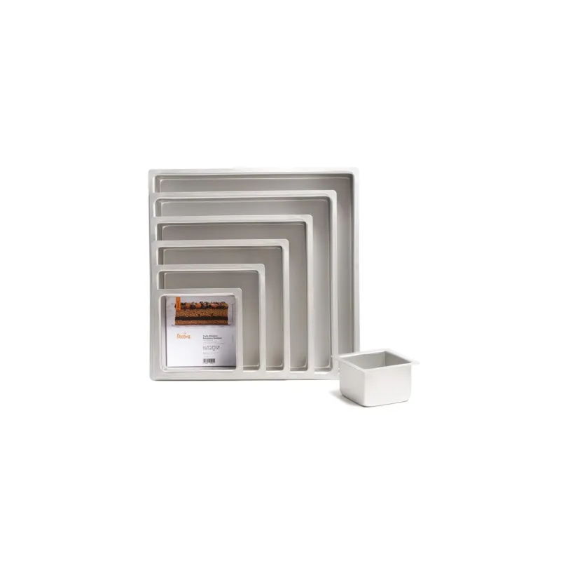 Offerta Decora - Teglia Quadrata Professionale in Alluminio Anodizzato 40x40xh7,5 cm