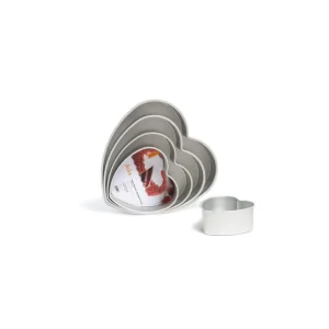 Decora - Teglia Professionale in Alluminio Anodizzato Forma Cuore 25xh7,5cm Offerta Lampo