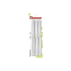 Must-Have Kaimano - Coltelli da tavola con manico in plastica 6 pz bianco