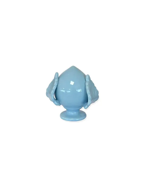 Soddisfatti O Rimborsati Pomo in Ceramica Portafortuna Celeste 7x7 cm