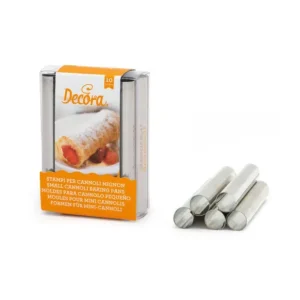 Decora - Stampi per Cannoli Mignon 1,3x8 cm 10 pz. Direttamente Dal Produttore