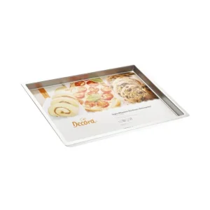 Decora - Teglia Rettangolare Professionale in Alluminio Anodizzata 30x40x2.5 cm Novità